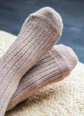 Les Chaussettes Françaises en Laine - Beige