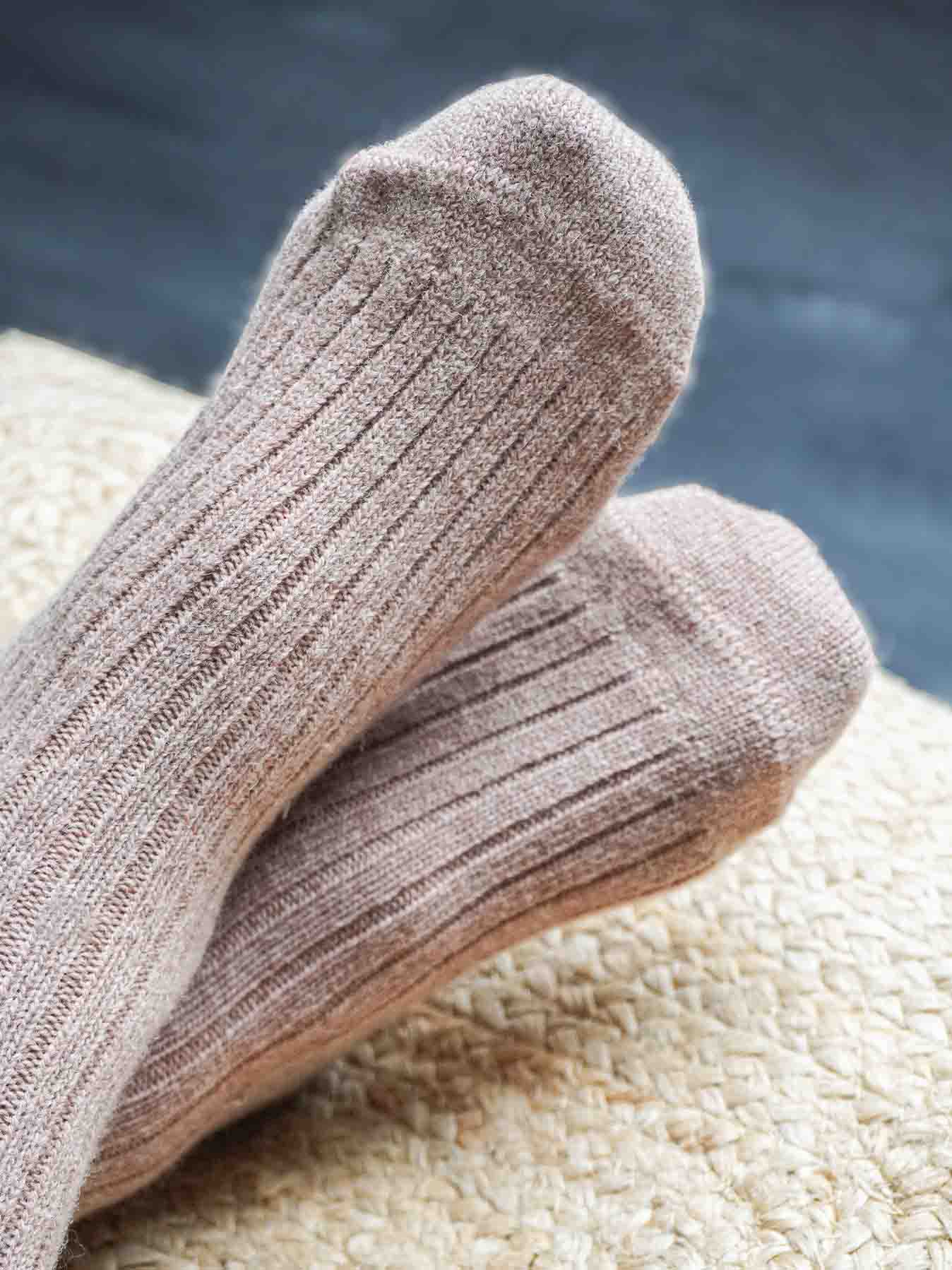 Les Chaussettes Françaises en Laine - Beige