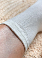 Les Chaussettes en Laine Mérinos & Soie Française - Blanche