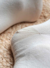 Les Chaussettes en Laine Mérinos & Soie Française - Blanche