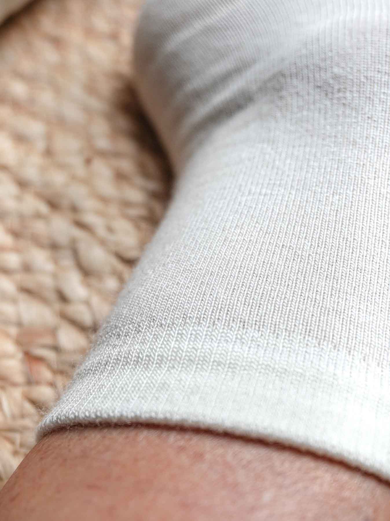 Les Chaussettes en Laine Mérinos & Soie Française - Blanche