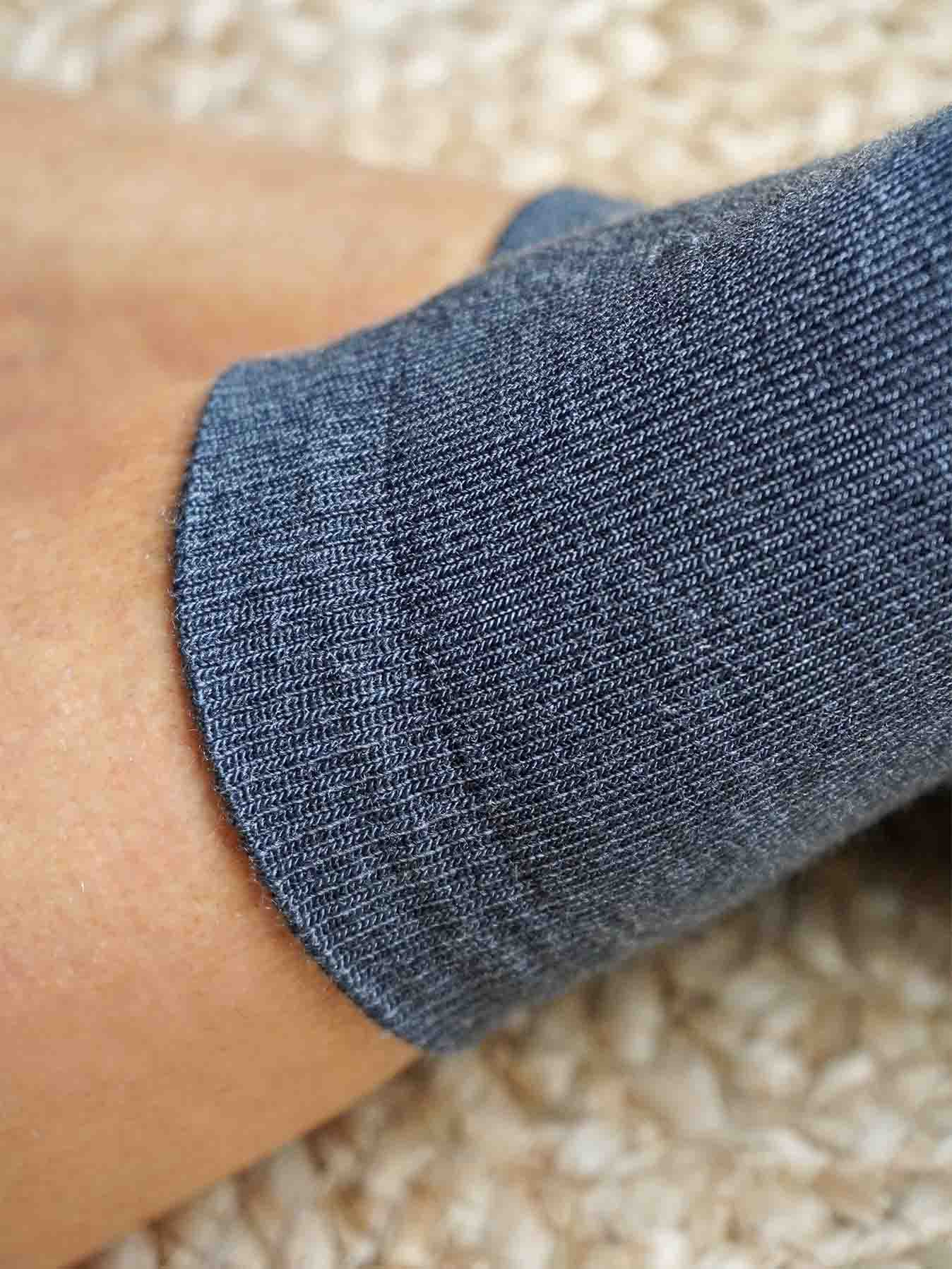 Les Chaussettes en Laine Mérinos & Soie Française - Grise