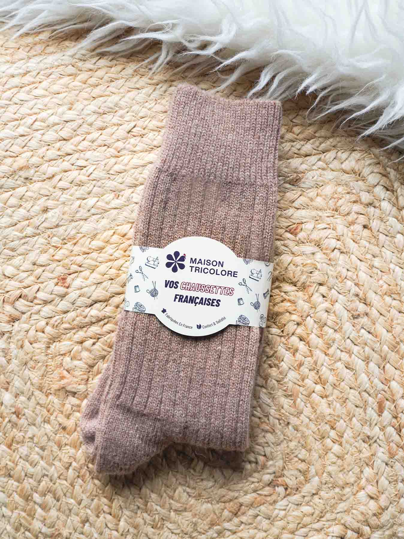 Les Chaussettes Françaises en Laine - Beige