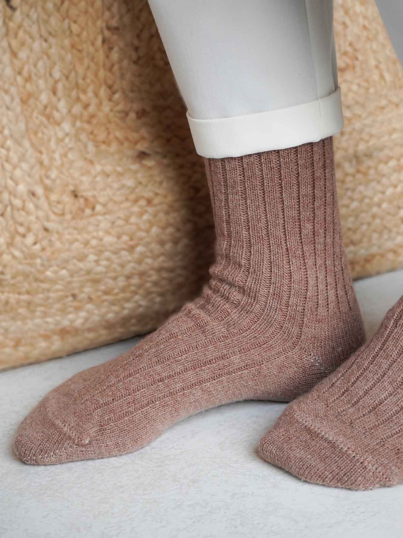 Les Chaussettes Françaises en Laine - Beige
