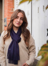 L’Écharpe Essentielle Française en Laine pour Femme - Marine
