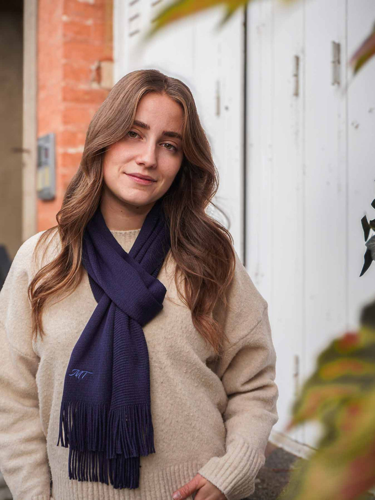 L’Écharpe Essentielle Française en Laine pour Femme - Marine