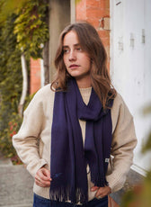 L’Écharpe Essentielle Française en Laine pour Femme - Marine