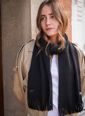 L’Écharpe Essentielle Française en Laine pour Femme - Noir