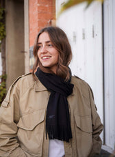 L’Écharpe Essentielle Française en Laine pour Femme - Noir