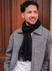 L’Écharpe Essentielle Française en Laine pour Homme - Noir