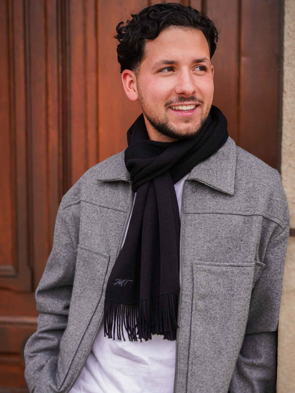 L’Écharpe Essentielle Française en Laine pour Homme - Noir