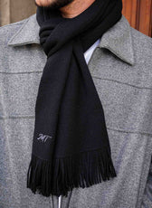 L’Écharpe Essentielle Française en Laine pour Homme - Noir
