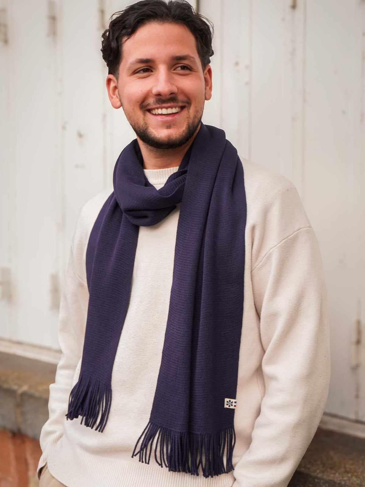 L’Écharpe Essentielle Française en Laine pour Homme - Marine