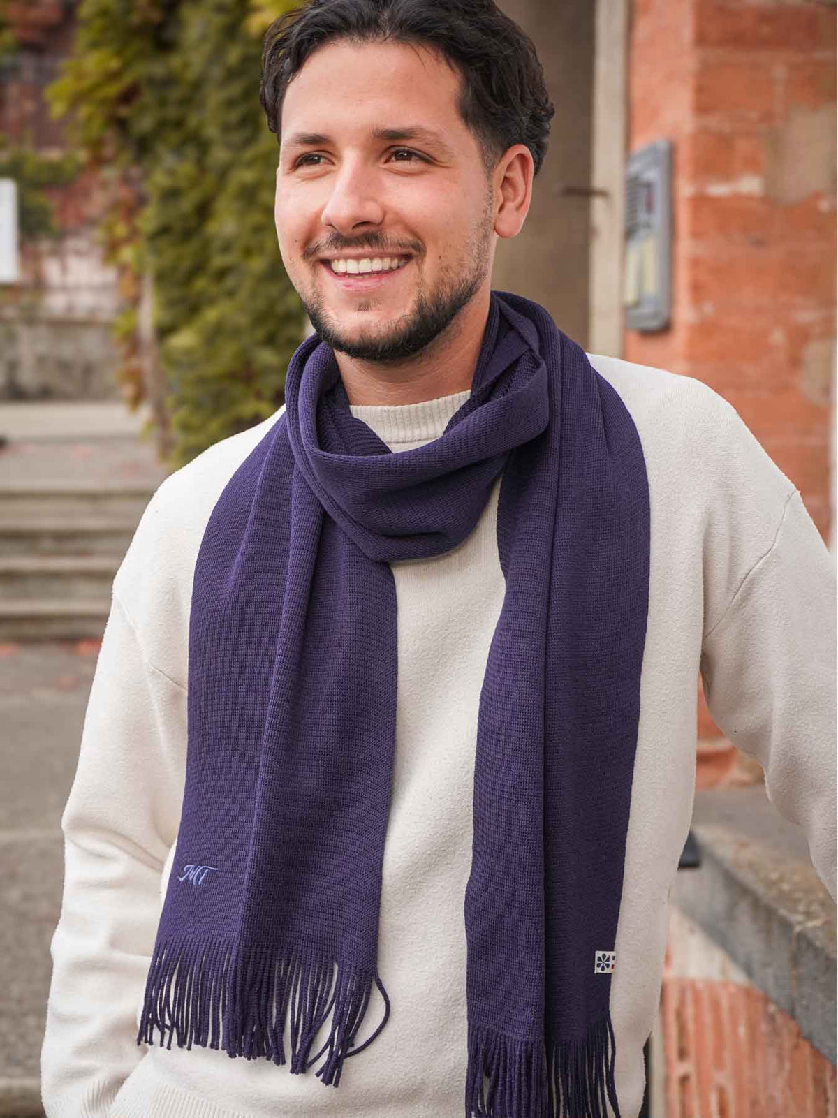 L’Écharpe Essentielle Française en Laine pour Homme - Marine