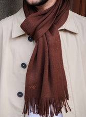 L’Écharpe Essentielle Française en Laine pour Homme - Marron