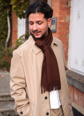 L’Écharpe Essentielle Française en Laine pour Homme - Marron
