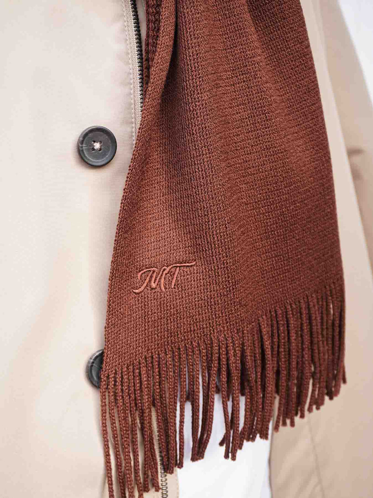 L’Écharpe Essentielle Française en Laine pour Homme - Marron