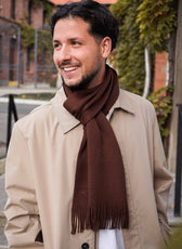L’Écharpe Essentielle Française en Laine pour Homme - Marron