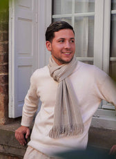 L'écharpe Ultime Homme en Laine 🐑 - Beige