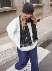 L'écharpe Ultime Femme en Laine 🐑 - Grise Foncé