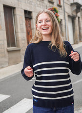 Le Pull Marinière Femme en Laine – Marine