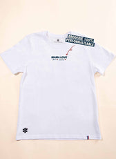 T-shirt femme coton bio blanc avec broderie artisanale