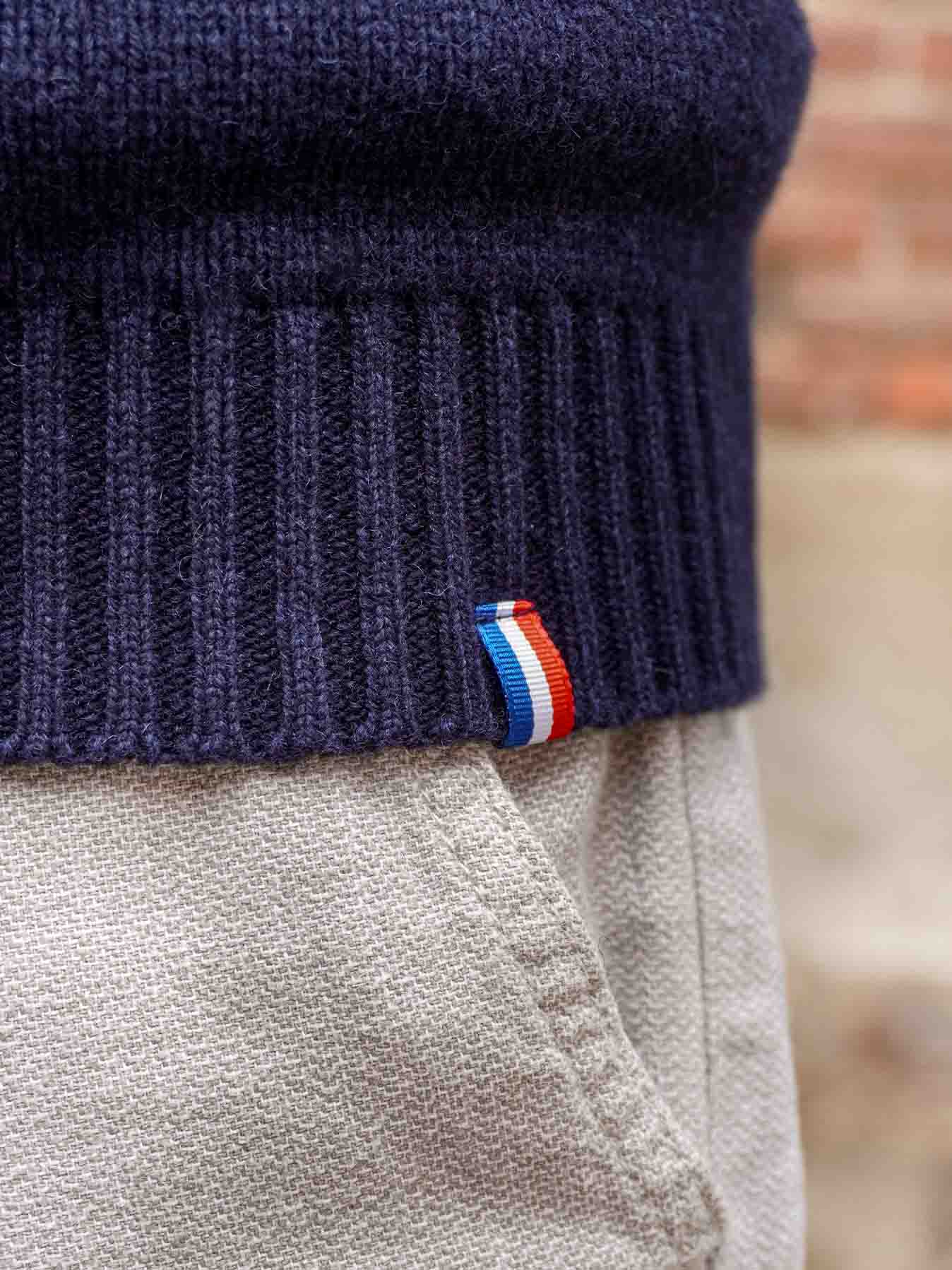 Pull Camionneur en Laine Homme Marine – Made in France