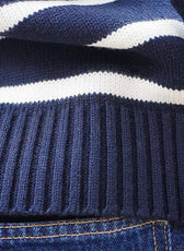 Le Pull Marinière Femme en Laine – Marine