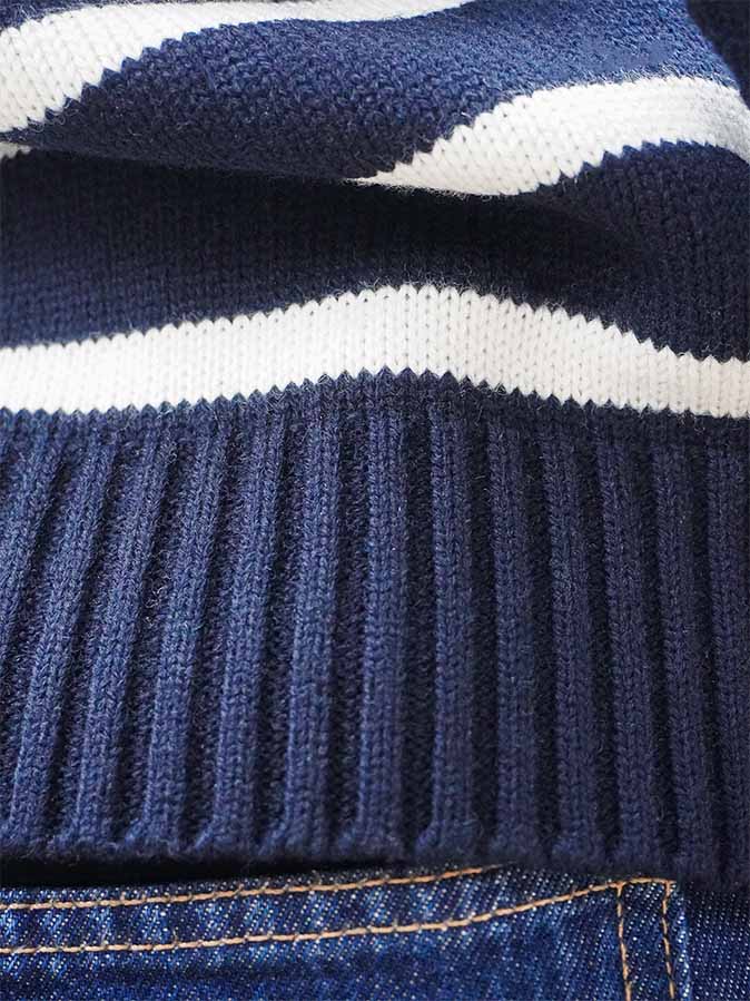Le Pull Marinière Femme en Laine – Marine