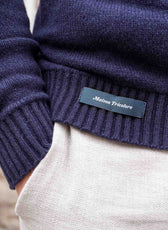 Pull Camionneur en Laine Homme Marine – Made in France