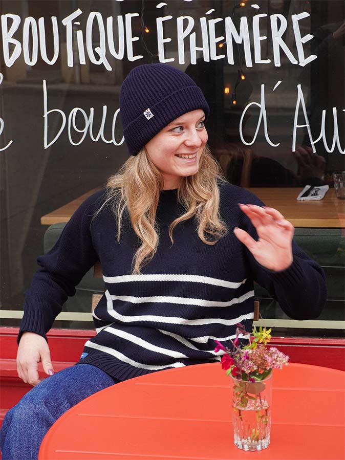 Le Pull Marinière Femme en Laine – Marine