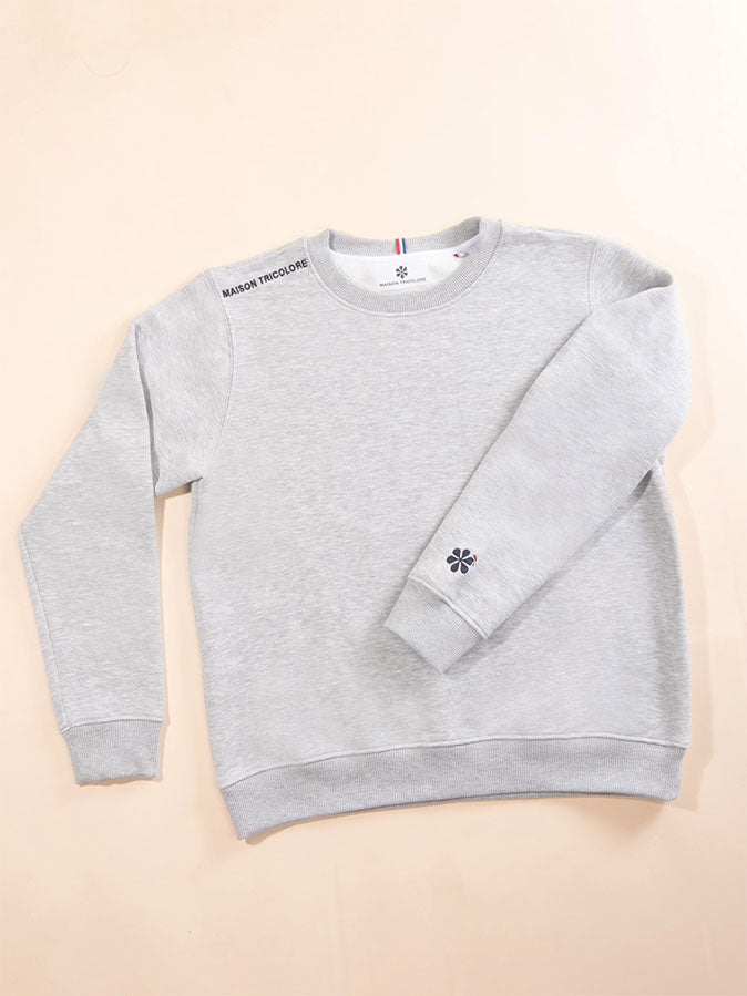 Le Sweat Classique Femme Coton Bio France - Gris
