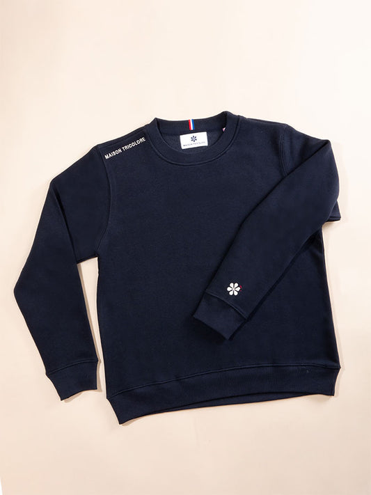 Le Sweat Classique Femme Coton Bio France - Marine