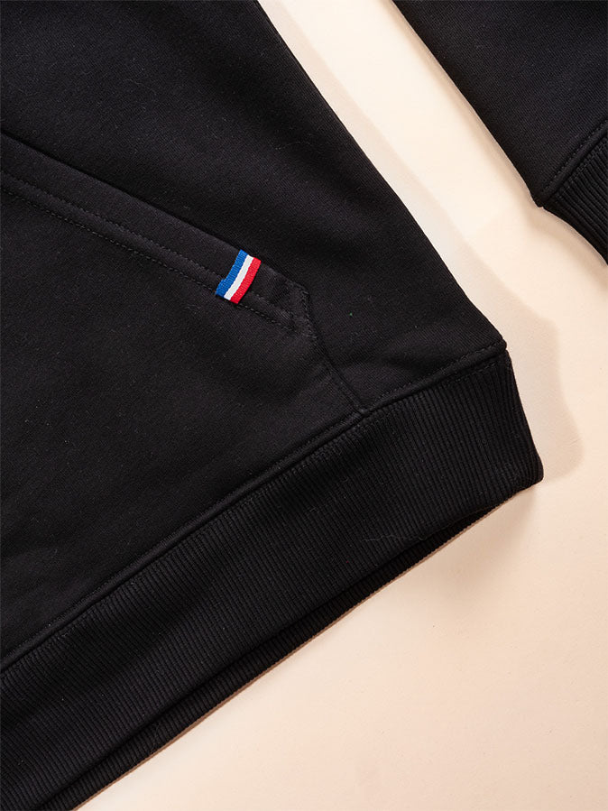 Le Sweat à Capuche Homme Coton Bio France - Noir