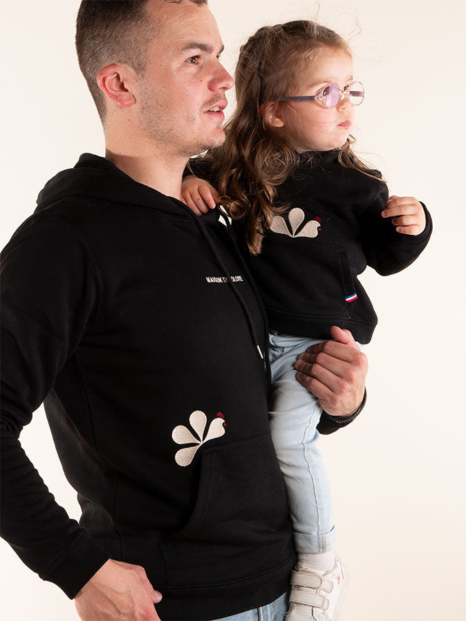 Le Sweat à Capuche Homme Coton Bio France - Noir