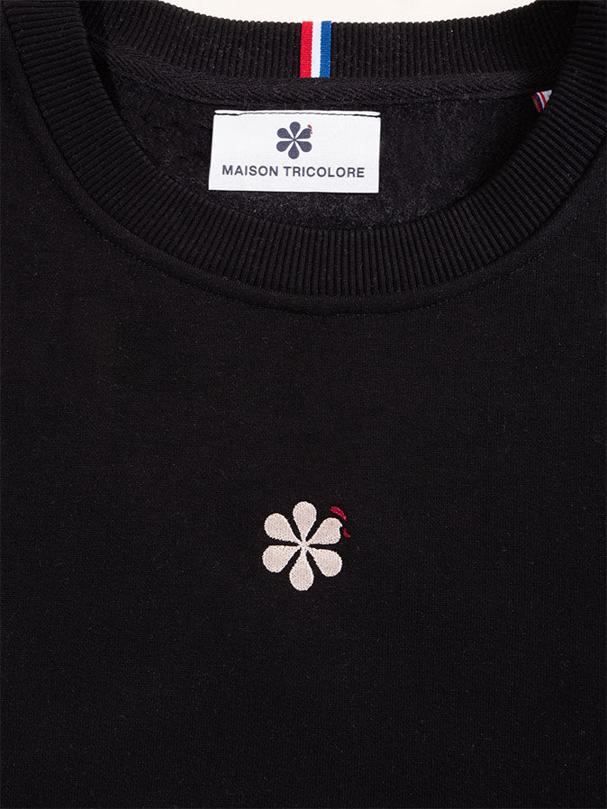 Le Sweat Classique Femme en Coton Bio - Noir