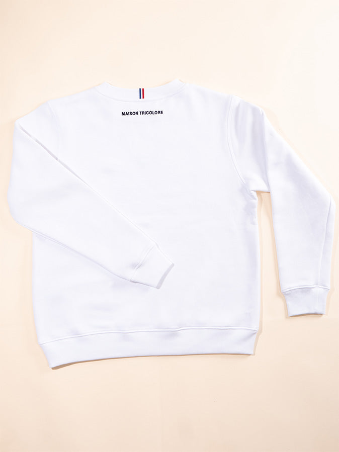 Le Sweat Classique Femme en Coton Bio - Blanc