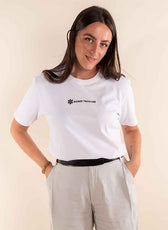 Le Confortable T-shirt Blanc En Coton Bio - Femme