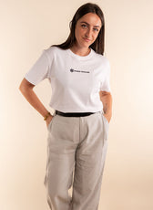 Le Confortable T-shirt Blanc En Coton Bio - Femme