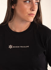 Le Confortable T-shirt Noir En Coton Bio - Femme