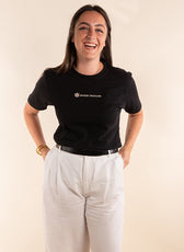 Le Confortable T-shirt Noir En Coton Bio - Femme