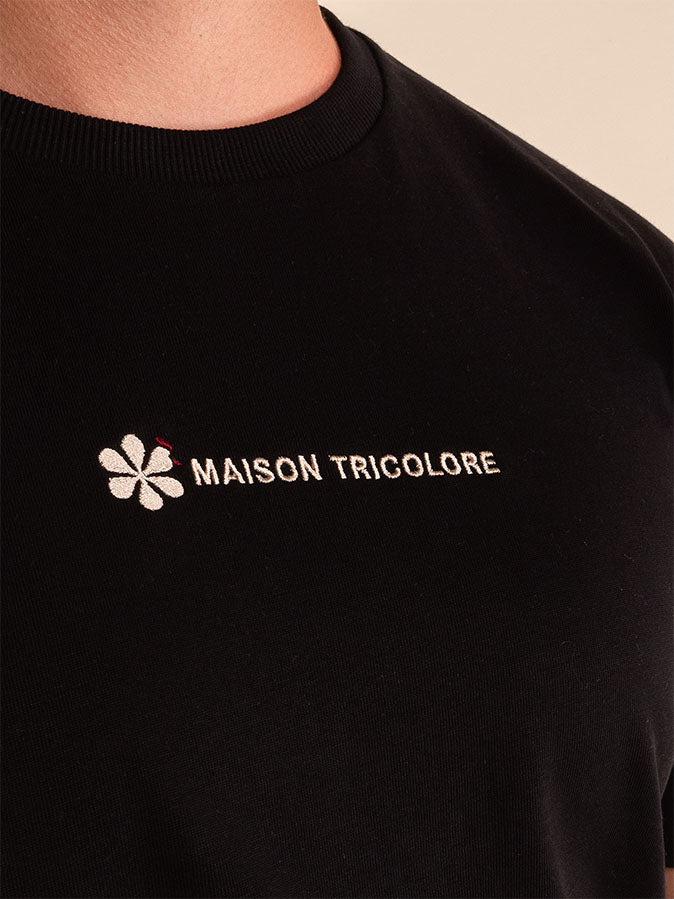 Le Confortable T-shirt Noir En Coton Bio - Homme