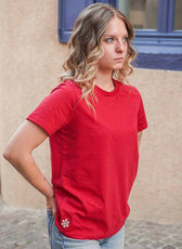 Le Parfait T-Shirt Femme en Coton Bio - Rouge