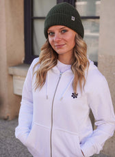 La Veste Zippée Femme En Coton Bio - Blanc