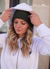 La Veste Zippée Femme En Coton Bio - Blanc