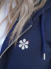 La Veste Zippée Femme En Coton Bio - Marine