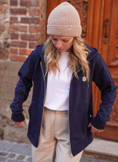 La Veste Zippée Femme En Coton Bio - Marine