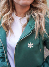 La Veste Zippée Femme En Coton Bio - Vert