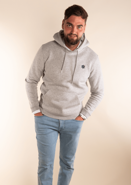 Le Sweat à Capuche Homme en Coton Bio - Gris