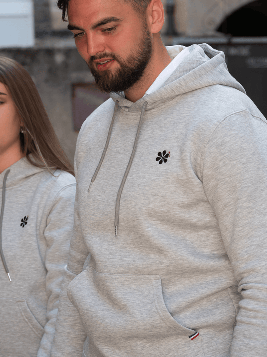 Le Sweat à Capuche Homme en Coton Bio - Gris